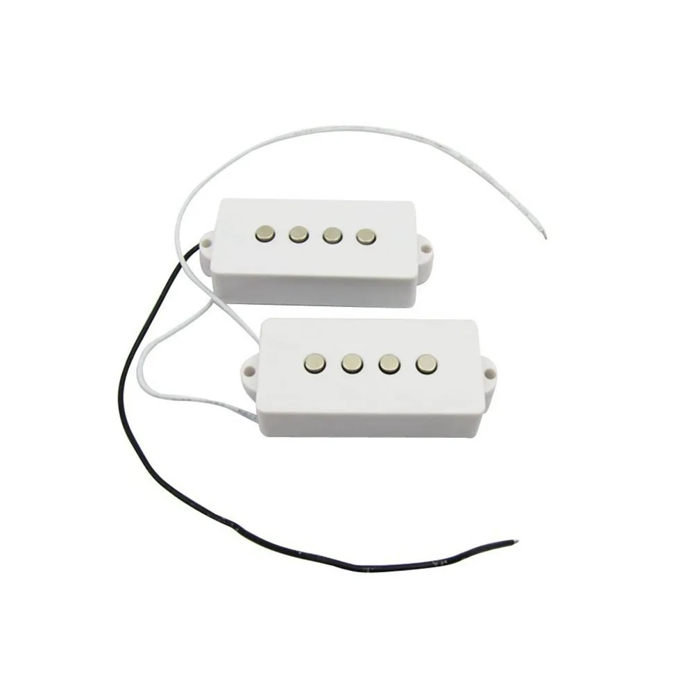 1 set 4 String Noiseless Pickup White for Precision P Bass Replacement