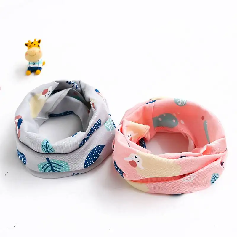

Winter Spring Kids Cotton Scarf Cute Cartoon Boys Girls Neck Collar Scarves Children Warm O Ring Scarf