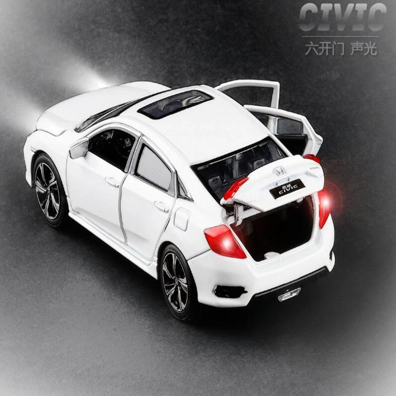 1/32,, HONDA, новинка, CIVIC, игрушечные машинки, металлическая игрушка ...