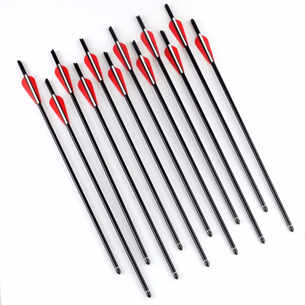 NEW 12Pcs 8.8mm Aluminum Arrows 13.5" Crossbow Bolts for Crossbow