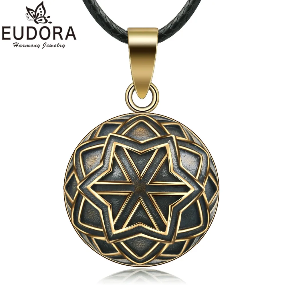 Винтажное бронзовое ожерелье EUDORA со звуком гармонии и шариком клетка с для