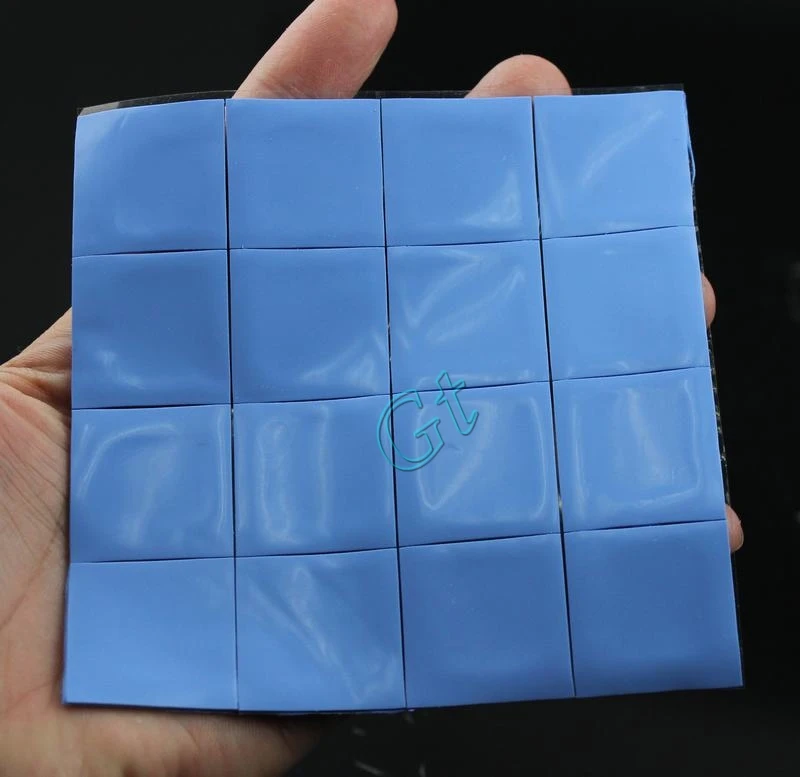 

Free Shipping--25 x 25 x 2mm/PCS 48PCS/Lot Blue Conductive Silicone Pad Thermal for CPU GPU VGA Conductive Pad