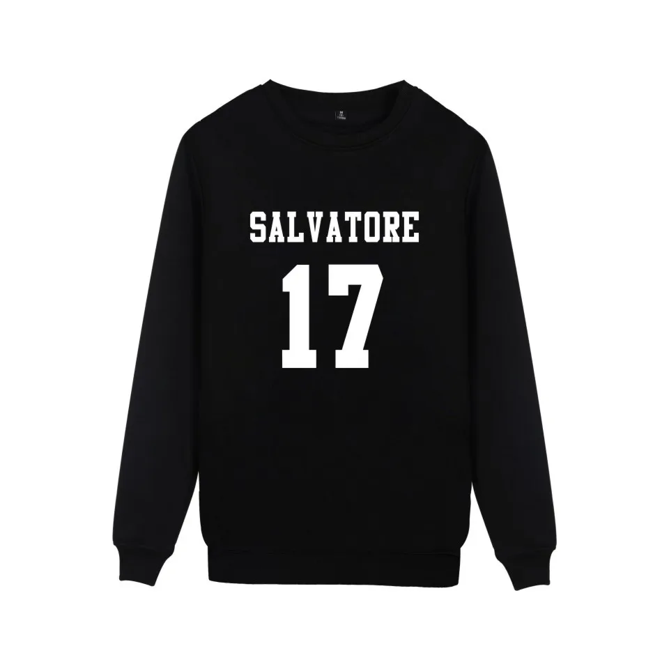 

Salvatore 17 Vampire Diaries Mystic Falls Timberwolves Hoodies Print Salvatore17 Clothing Casual Cotton Capless Sweatshirts