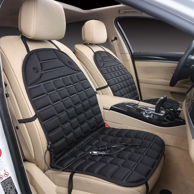 12 12v 車温水シートクッション車バンフロントシートホットヒーター加熱されたパッドクッション冬ウォーマーカバー黒 Pad Warmer Cushion Brushpadded Cushions Aliexpress