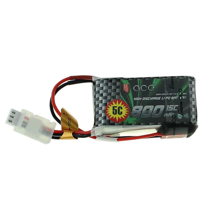 Gens ACE 2S Lipo 3S Аккумулятор 7,4 V 11,1 V 800mAh 1300mAh 1800mAh 2200mAh 3300mAh 4000mAh 5300mAh с разъемом T/XT60 - Цвет: 2S 800MAH 15C