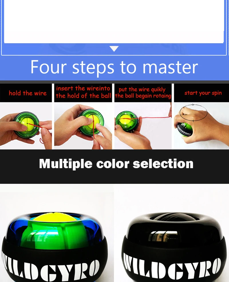 Усилитель 30 фунтов сила запястья мяч гироскоп спиннинг запястье ротор тренажерный зал рукоятка тренажер гироскоп Фитнес мяч мышцы Релакс