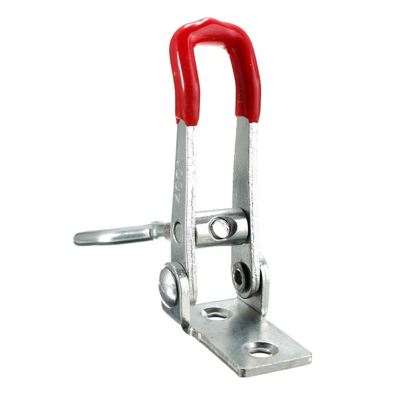 

MTGATHER Quick Metal Hold Holding Capacity Latch Hand Tool Toggle Clamp 4001 360lbs Oil And Red Vinyl Hand Grasp