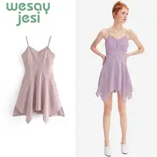 Women Sexy plaid stripe mini dress stylish V neck plaid irregular mini dress backless sleeveless design back female casual dress stylish plunging neck sleeveless checked women s mini dress