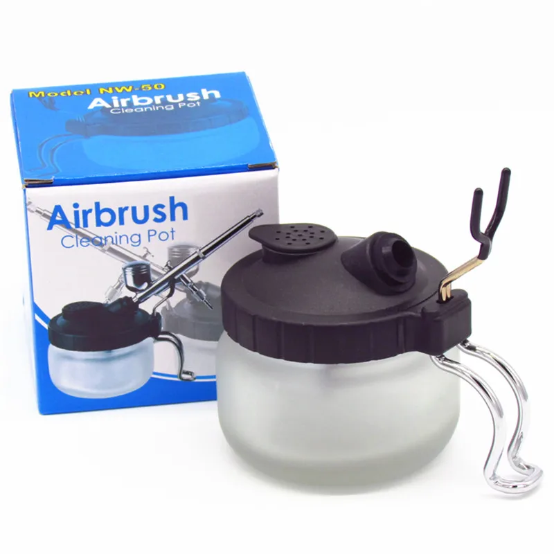 New Hot Sales Airbrush Cleaning Pot Stabilizer Glass Jar Bottles Holder