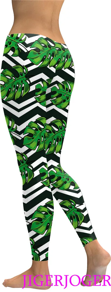 Green pope Palm leave legging (2)