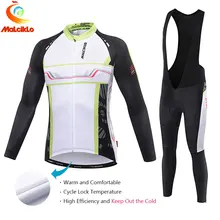 Malciklo 2017 Pro Fabric Cycling Winter Thermal Fleece Jersey Long Set Ropa Ciclismo Bike Bicycle Clothing Pants Keep Warm W014