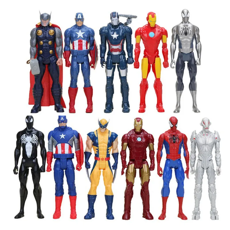 

Marvel avengers Endgame 30cm Movie Anime Super Heros Captain America Ironman Spiderman hulk thor Superhero PVC Figure model Toy