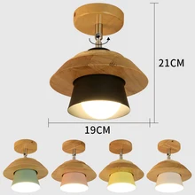 E27 Iron 5W Iron Ceiling Lamp Shade Pendant Light Covers and Shades Triangle Metal Ceiling Lampshades 180 degree turn around cei