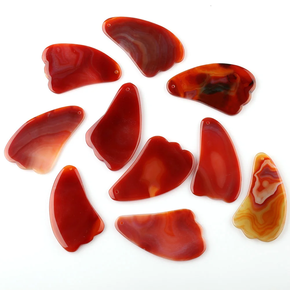 Натуральный агат guasha Carnelian Gua Sha пластины доска тела и инструмент для массажа лица