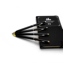 Лидер продаж! новые шариковых ручек золото или серебро с черная металлическая ручка на день рождения и Подарки на свадьбу, на вечеринку канцелярские по индивидуальному заказу