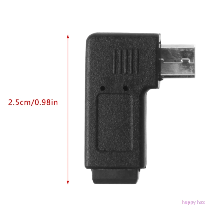 90d левый и правый угловой мини USB 5Pin Женский к Micro USB Мужской адаптер синхронизации данных