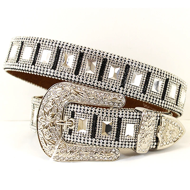 Bling rhinestone concho studded cowgirl cowboy luxury chain beaded