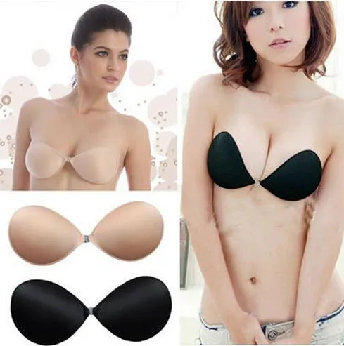 Сексуальная Sujetador Женщины Невидимый Push-Up Bra Самоклеющиеся Силиконовые Бесшовные Застежка Спереди Липкий Спинки Без Бретелек Бюстгальтера B C D