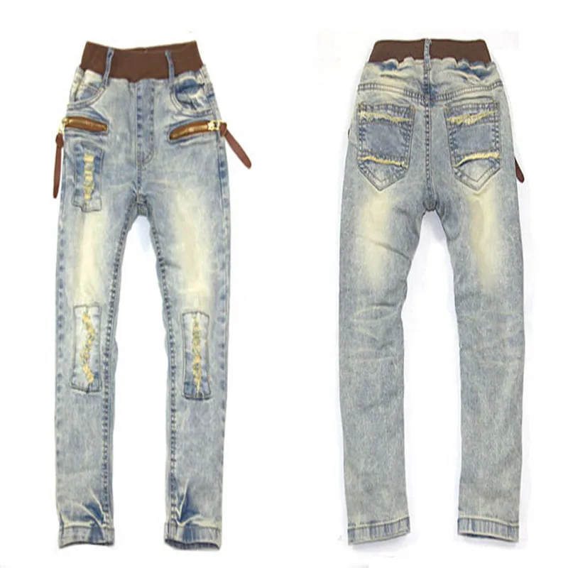 

2015 new spring autumn children pants kids jean pants boys pants elastic waist trousers children's clothing kids pants