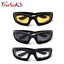 Triclicks 3 pair New Yellow Smoke Clear Lens Sun Glasses Unisex Protective Gear Glasses Motorcycle Windproof Sunglasses Goggles
