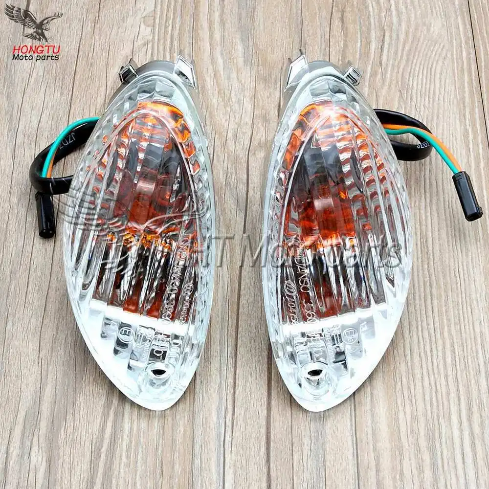 White Cover With Bulb Motorcycle Rear Indicator Turn Signal Lights For