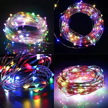 

LED Copper Wire Fairy String Lights Outdoor Yard Garden Decoration Holiday Glow Party Supplies
