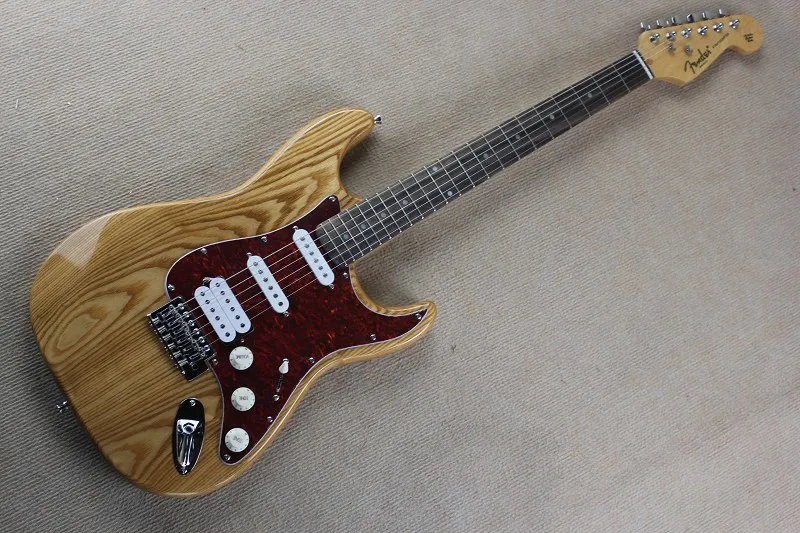 Free Shipping instrument Custom shop stratocaster Natural Wood color S