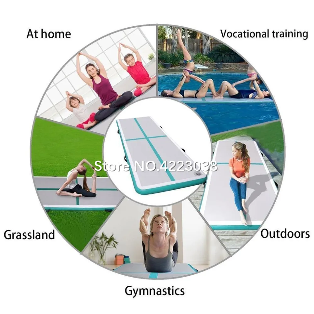 

Free shipping door to door 3m Inflatable Air Tumble Track Olympics Gym Mat Yugo Inflatable Air Gym Air Track Home use