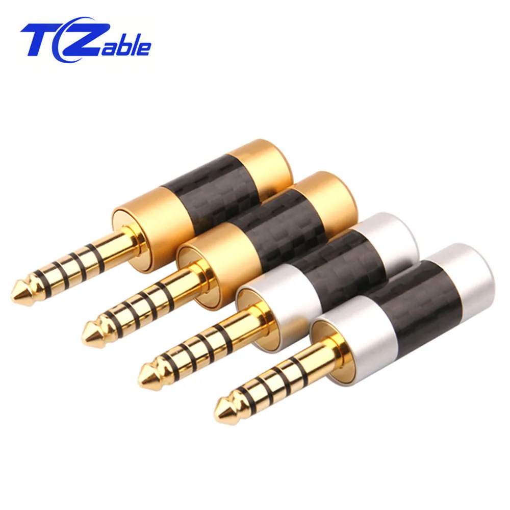 Headphone Plug Connector Gold Plated 4 4mm 5 Poles Balanced Headset Plug Stereo For Sony NW WM1Z A 4 4 Player Audio Adapter AUX