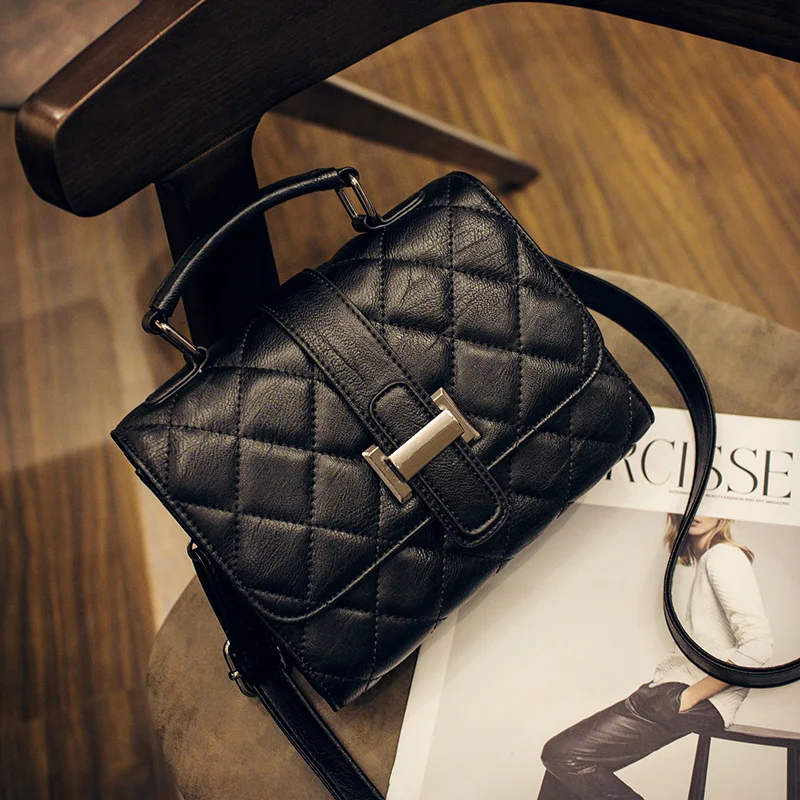 

Women Messenger Bags New Spring Summer 2019 Shoulder Bag Women's Leather Handbags Bag Designer Ladies Hand Bags Black