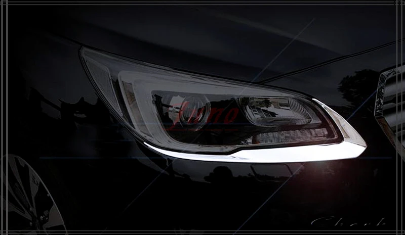 Для Subaru Outback ABS Хромированная Накладка для бровей Передняя фара Крышка лампы 2 шт