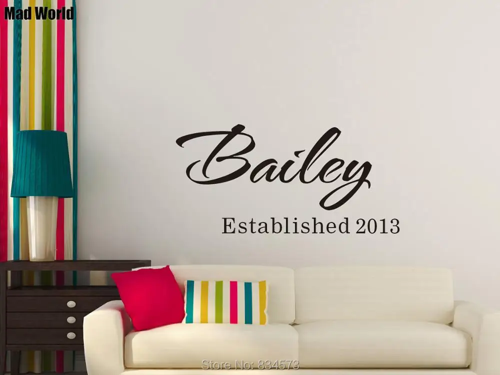 Personalised Family Name Established Year (Bailey established 2013 ) 56 114w  47 95w 2
