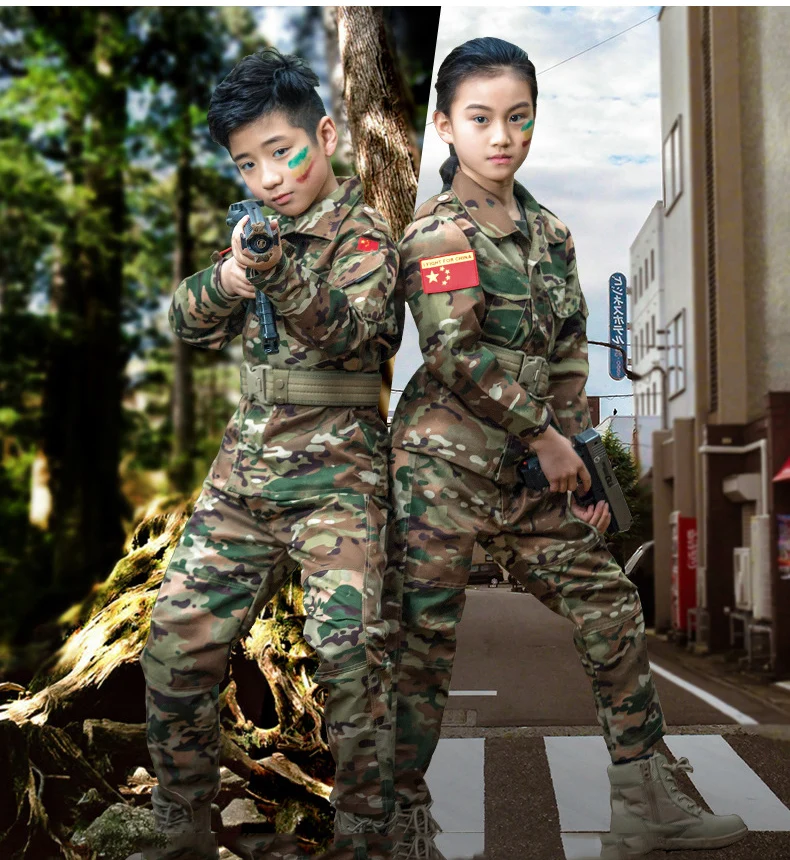 Военная форма Mege для детей, для улицы, для детей, подростков, тактический Камуфляжный боевой костюм, армейский солдат, страйкбол, CS игра, Мультикам