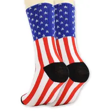 1 пара Модный американский флаг мужские хлопковые носки с рисунком звезды и полосы носки США былая слава Повседневное экипаж