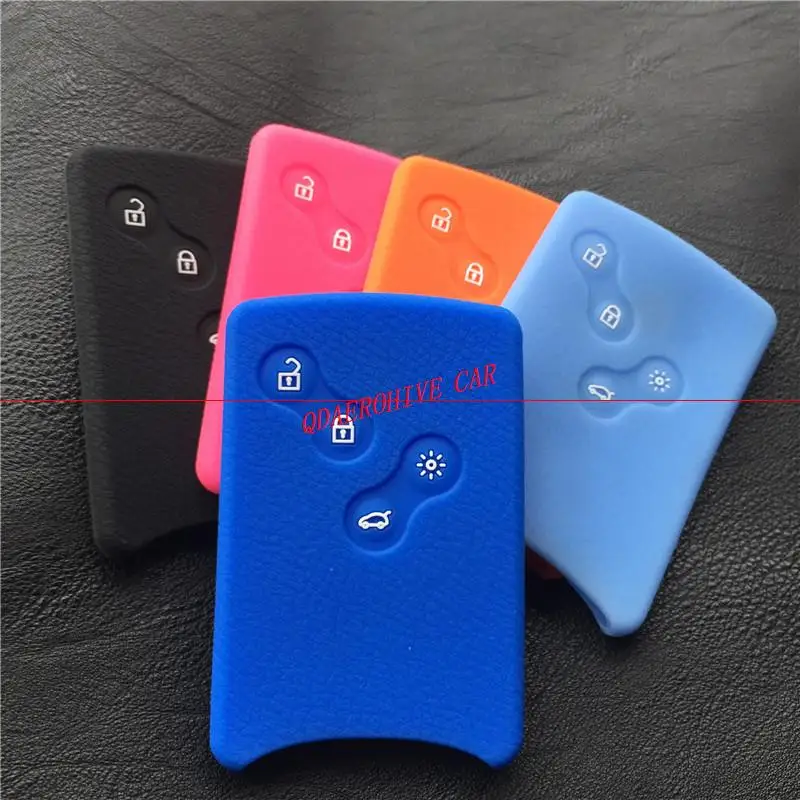 

QDAEROHIVE Silicone Car Key Case Cover Auto Key Protective For Renault Clio Logan Megane 2 3 Koleos Scenic 4