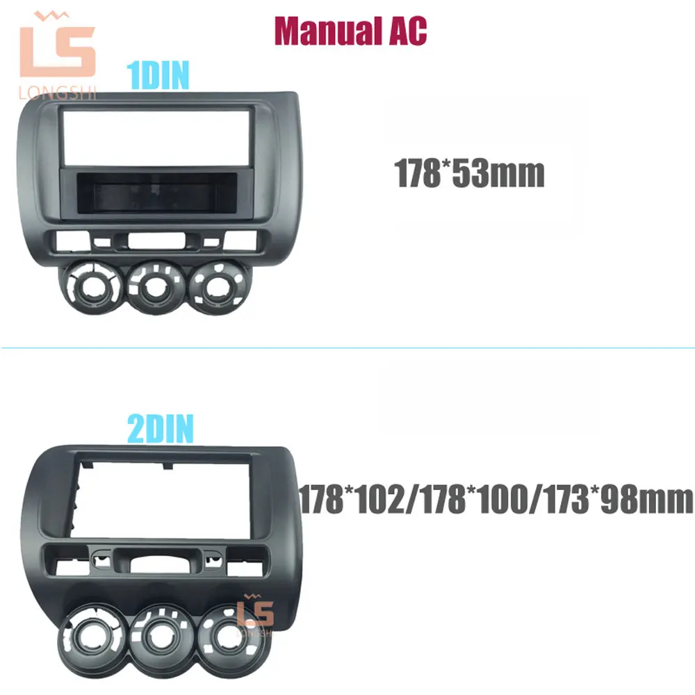 2Din автомобильный тире комплект для 2002-2008 Honda Fit Spot Jazz RHD(Руководство AC, правое колесо) DVD рамка фасции панель передняя рамка ободок, 2 DIN