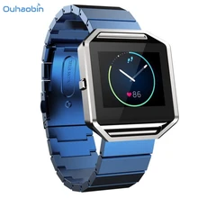 Ouhaobin роскошный классический пряжка мода Stailess стальной браслет ремешок часы ремешок для Fitbit Blaze ремни высокого качества Sep13