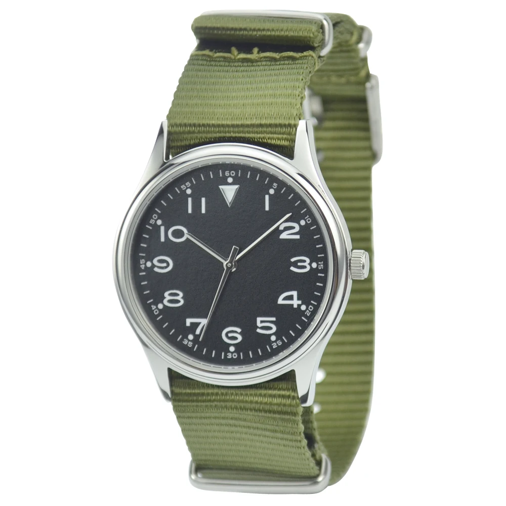 

Casual Watch in Nylon Band Black Face Green Band - Unisex - Free shipping worldwide I Welcome Wholesale