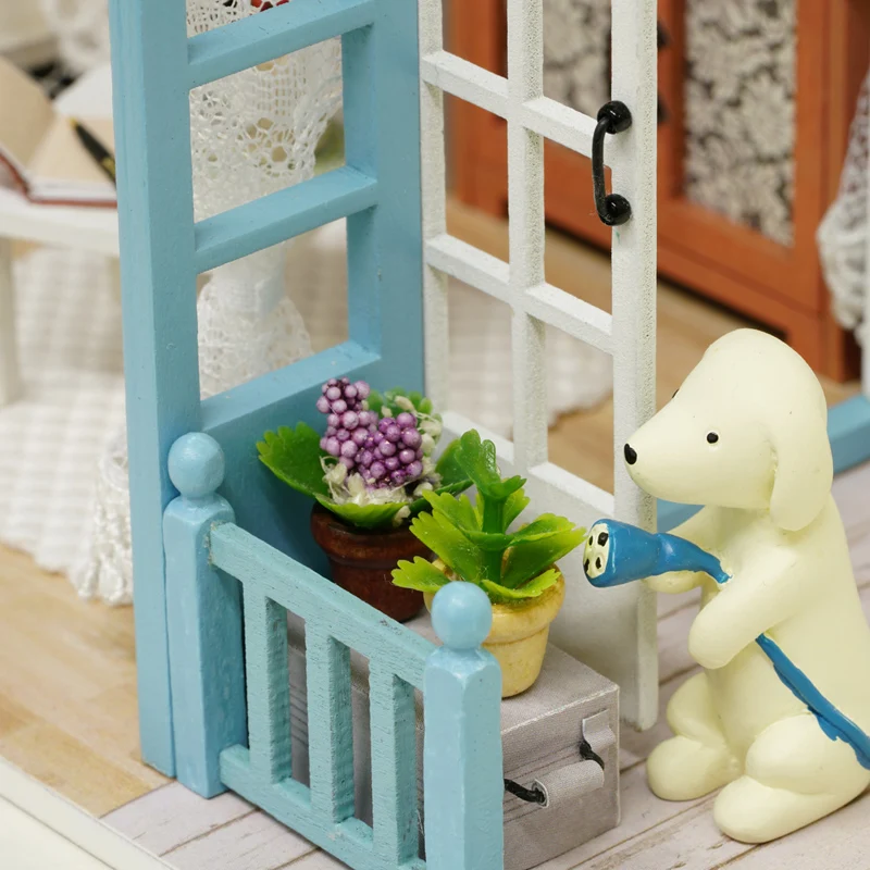 Кукольный домик Миниатюрный DIY кукольный с мебелью американский Ретро стиль