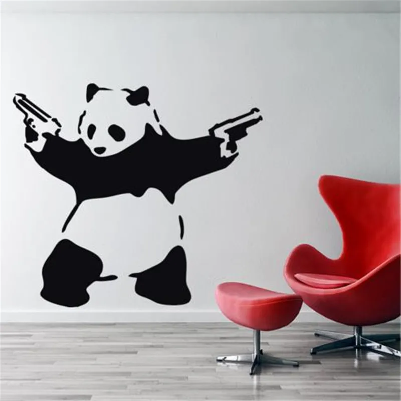 Бесплатная доставка Panda настенные Стикеры домашнего декора в стиле протестного