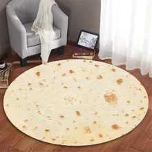 150 см комфорт еда творения буррито обертывание одеяло Круглый Ванная комната ковер Мексиканская фланелевая кухня и нескользящий коврик пол коврик