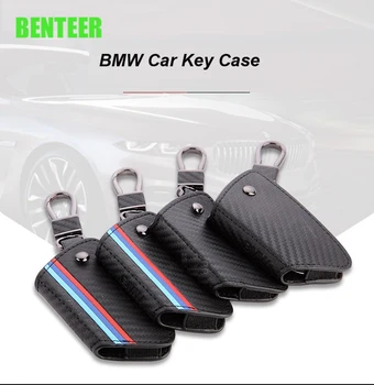 

Genuine Leather Car Key Bag Sticker For BMW M Performance M3 M5 1 3 5 Series E60 E90 F30 F10 X1 X3 X5 X6 320