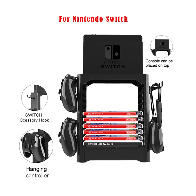 

For Nintendo Switch NS Console Multifunctional Storage Bracket Disk Storage Tower Game Card Box Storage Stand Holder Bracket