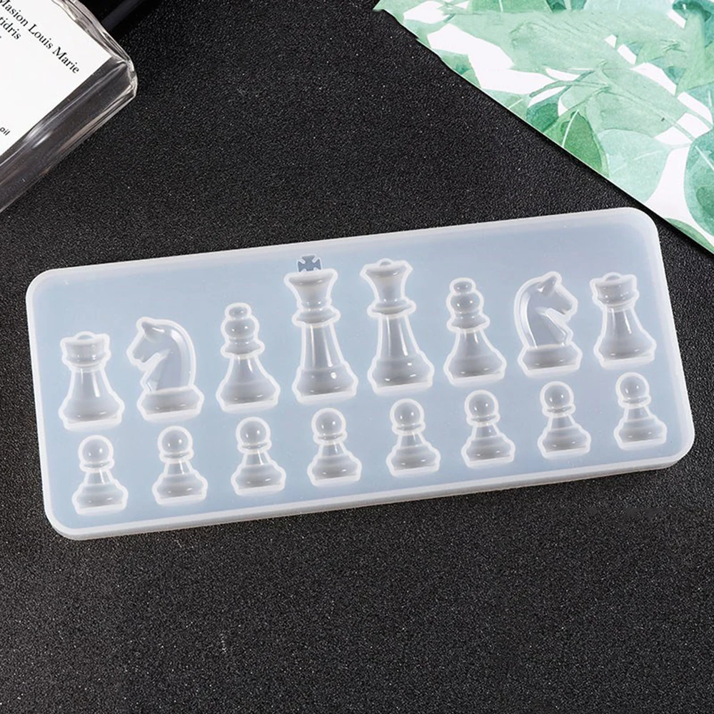 Креативные силиконовые Кристальные шахматы силиконовые формы для поделок орнамент смола литье Ремесло Плесень инструмент