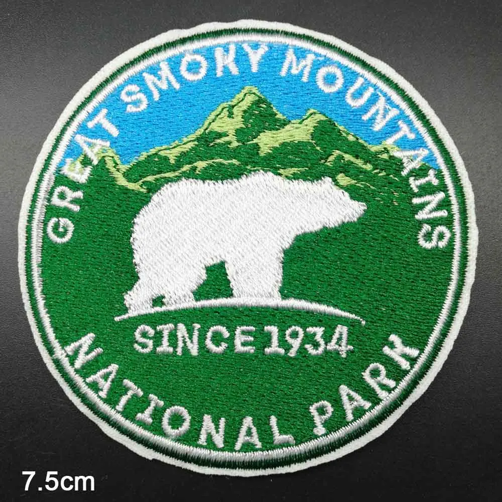 Полная вышивка национальный парк Олень Медведь Железный на вышитые одежды патчи для одежды наклейки одежды
