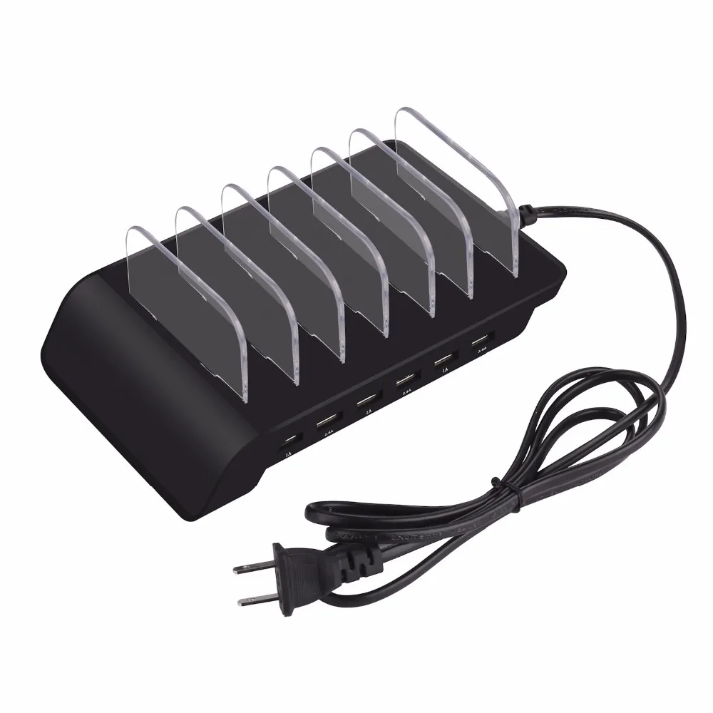 ATORCH 6 متعددة منافذ العالمي انفصال USB شحن محطة الوقوف حامل شاحن لسطح المكتب ل كمبيوتر لوحي (تابلت) وهاتف ذكي PC الاتحاد الأوروبي الولايات المتحد...