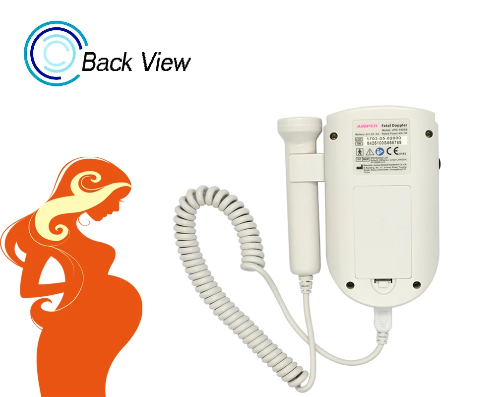 CE& утверждение FDA Перемычка ЖК-дисплей цифровой эмбриональный допплер для беременных Карманный фетальный сердцебиение допплер слушать ваш ребенок звук