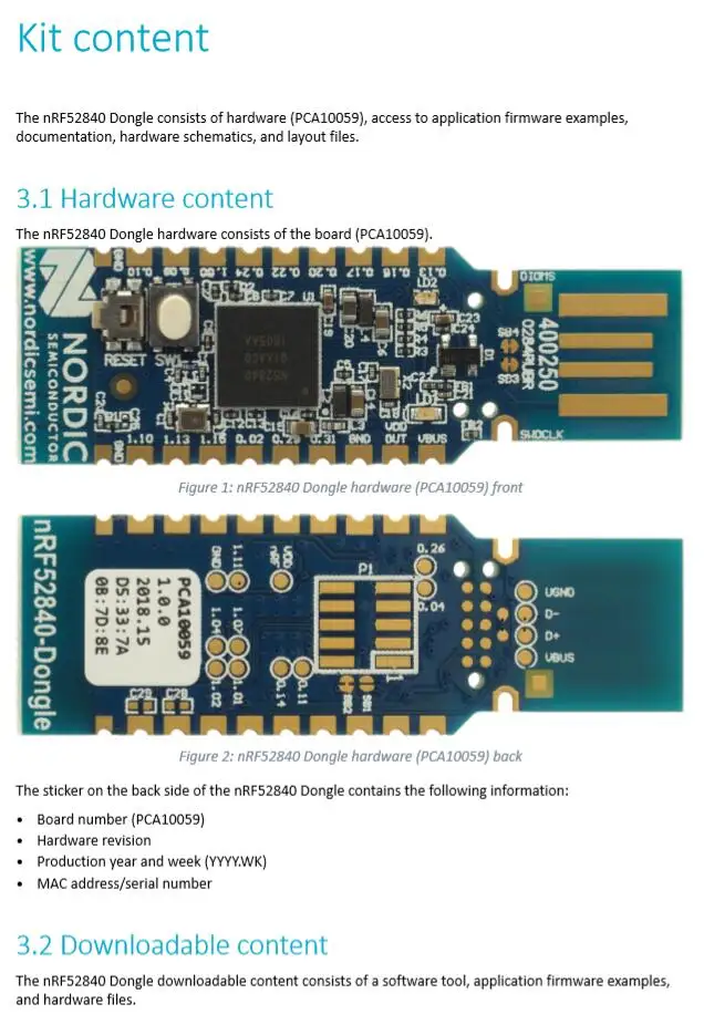 1 шт. x nRF52840 ключ Bluetooth инструменты разработки nRF52840-Dongle USB ключ для оценки NRF52840