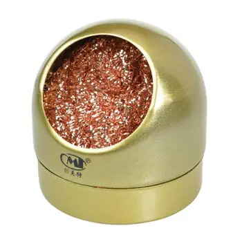 

Iron Tip Cleaner Ball Soldering Tip Cleaning Welding Soldering Solder Iron Tip Cleaner Ball Gold Cleaning Wire Ball w/ Stand Set