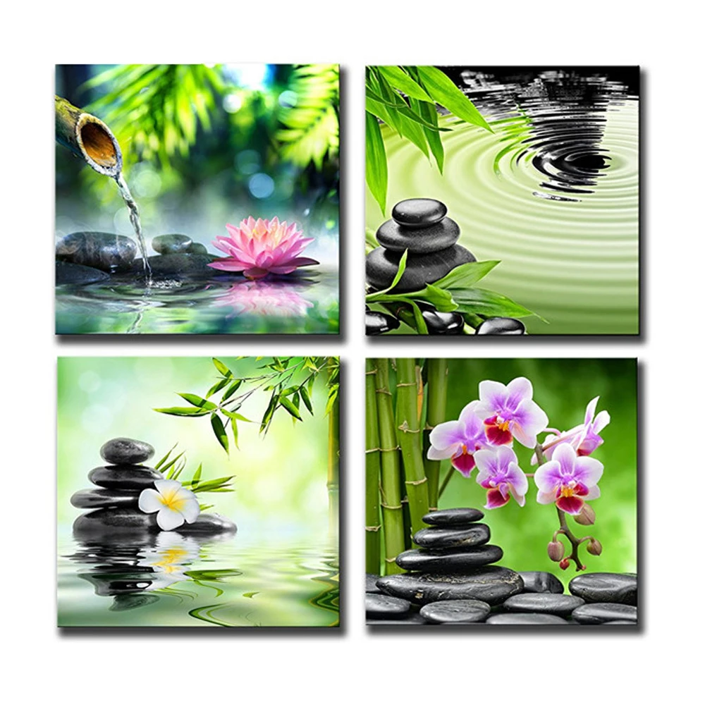 5D DIY Full Drill Diamond Painting Bamboo Stone Cross Stitch Embroidery Kit